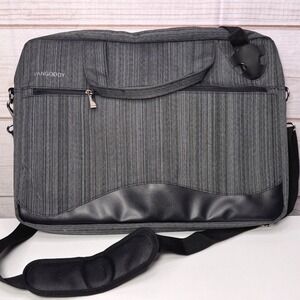 VanGoddy Laptop Messenger Bag Gray Black Briefcase Shoulder Strap Case